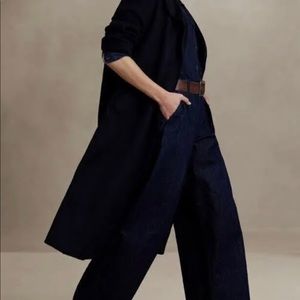 Banana Republic CARYS DOUBLE-FACED COAT Hyper Navy Size Small Petite